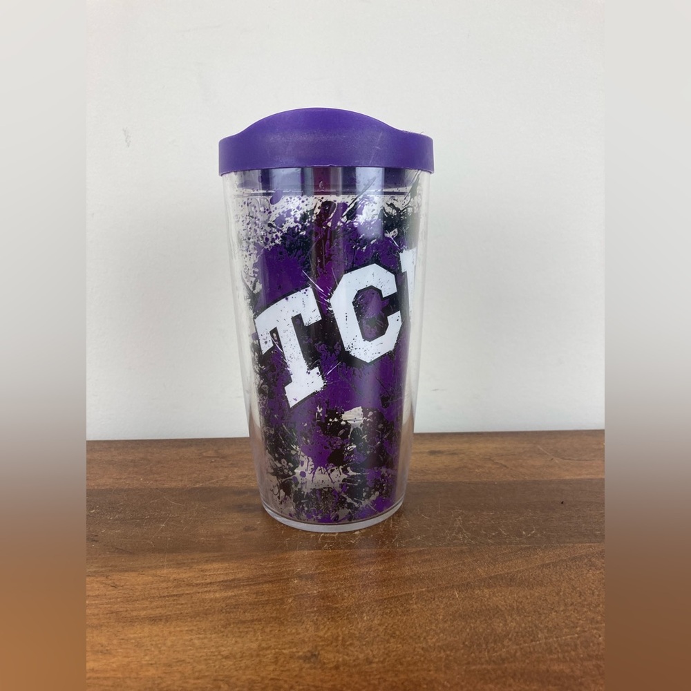 Tervis Purple White TCU Horned Frogs 16oz Tumbler Texas Christian University